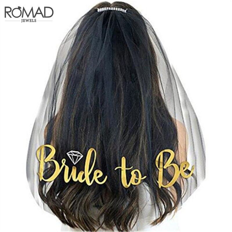 Benodigdheden voor een vrijgezellenfeest, sluier, bruid in spe, vergulde bruid voor een vrijgezellenfeest, bruidsdouchedecoraties, sluiers  r50