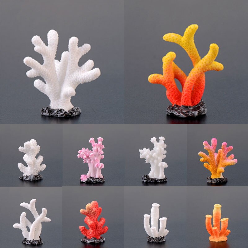 Kleurrijk kunstmatig koraalrif aquarium decoratie aquarium koraalsteen landschapsornament aquarium accessoires 10 stijlen