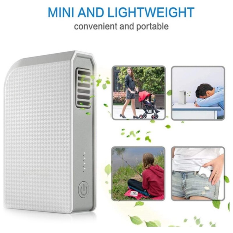 Kleine Persoonlijke Fan 6000Mah Power Bank Oplaadbare Usb Fan Draagbare Oplader Handheld Zomer Koeler Bladeless Fan