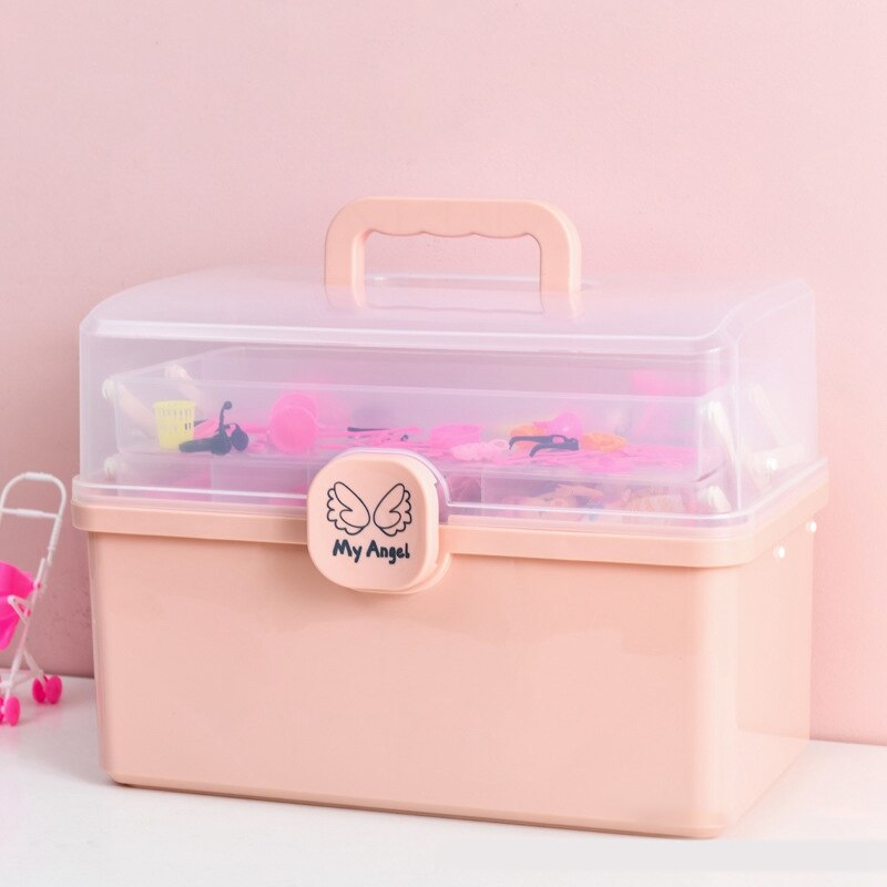 Boîte de rangement d&#39;accessoires de cheveux pour enfants, boîte de rangement d&#39;accessoires de coiffure pour filles, étui à bijoux de finition de bureau