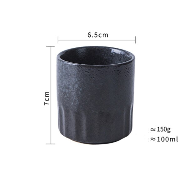 Vintage Water Cups Retro Tea Bowl Ceramic Tea Cup Pottery Container Teaware Drinkware Crafts: D