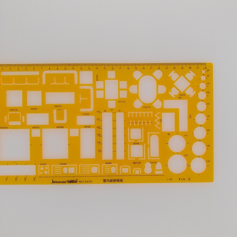 1:50 Interieur Decorateur Tekening Sjabloon Architectonische Meubels Layout Interieur Tekening Sjabloon Stencil GEEN 4370