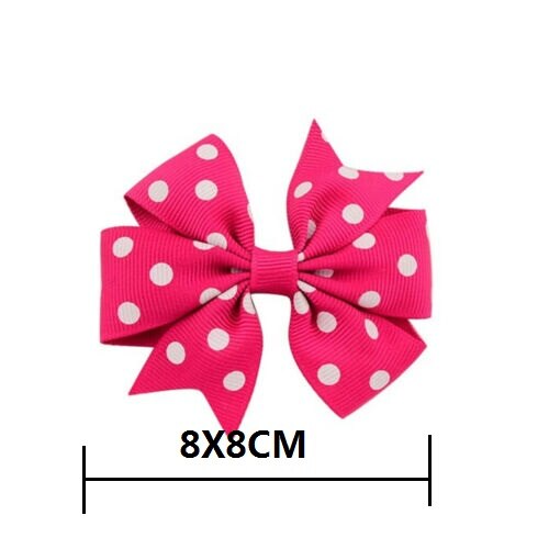 3 zoll Polka Punkt Ripsband Haar BöGen Alligator Clip freundlicher Mädchen Bowknot Haarnadel Headwear Haar Accessorises OEM & ODM