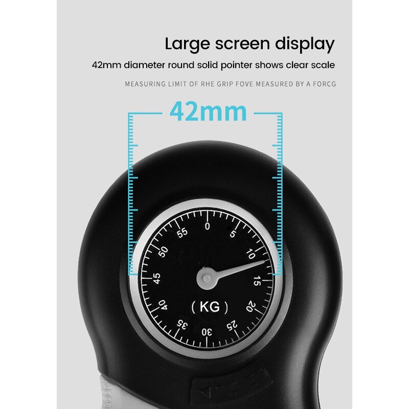 Uclio KYTO-dinamómetro de agarre de mano, entrenador de fuerza, entrenamiento de fuerza de mano, gimnasio, gris