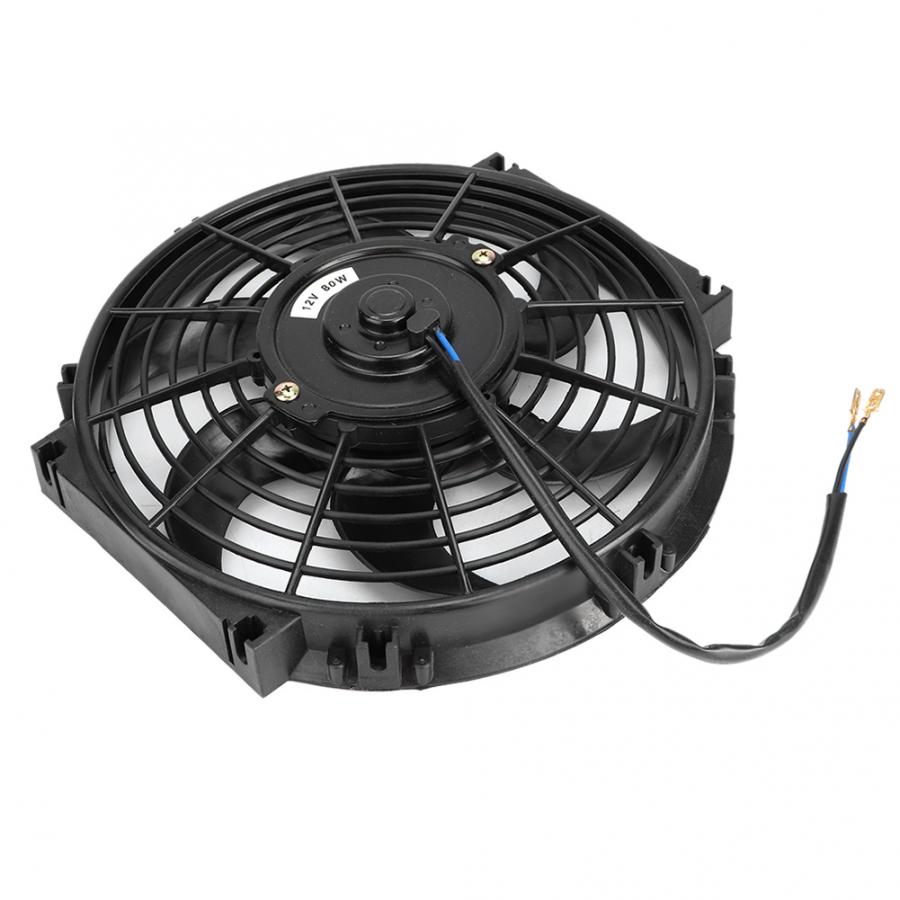 10in Electric Radiator Slim Fan Push/Pull 12V with Installation Accessories Cooling Fan Universal Fan Car Accessories