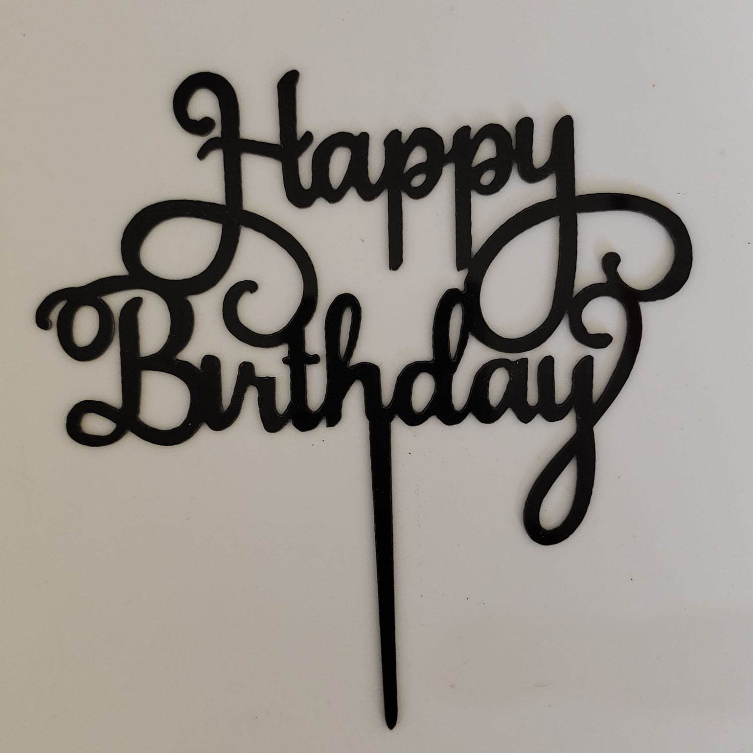 10Pcs/Pack Gold Silver Acrylic Cake Toppers Happy Birthday Cake Toppers For Womens Mens Kids Birthday Party Decor Baby Shower