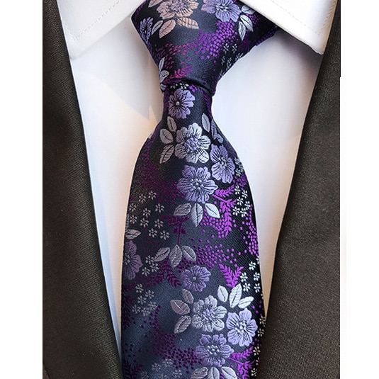 Fabrik 8cm slips blomster blomst jacquard vævet klassiske mænd halsbånd bryllupsfest gravatas brudgom silke slips