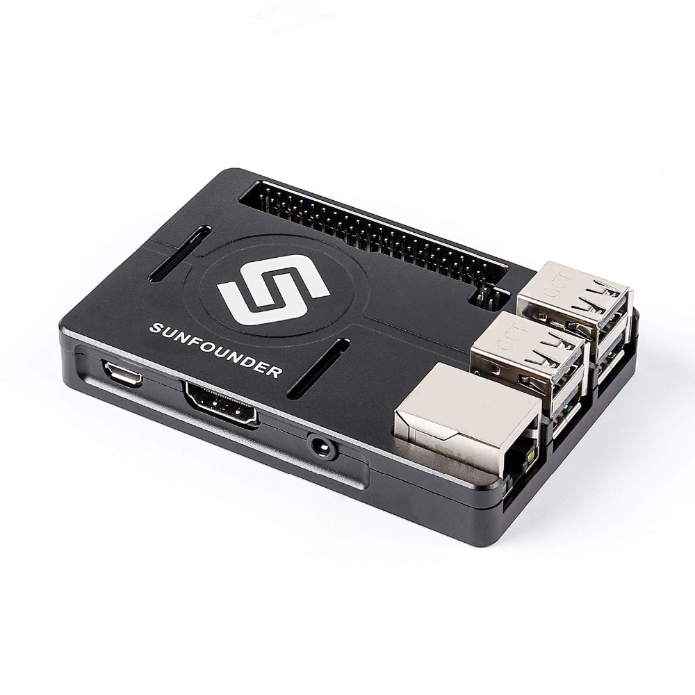 SunFounder Raspberry Pi 3B+, 3, 2, 1B+ Enclosure Metal Case with Heat Dissipation Silica Pad Raspberri pi 3 B+ Case