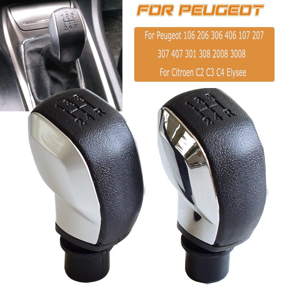 Pommeau de levier de vitesse automatique à 5 vitesses, pour Peugeot 106 206 306 406 207 307 407 301 308 3008, citroën C2 C3 C4 Elysee