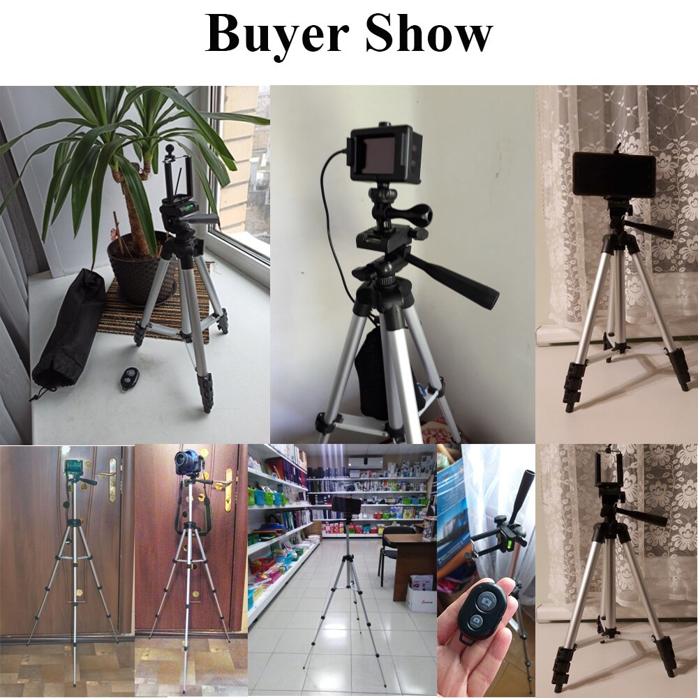 35-106 Cm Verstelbare 3110 Telefoon Tripod Stand Houder Clip Set Voor Iphone X 7 Dslr Camera Cellphone Tripode para Movil Met Afstandsbediening