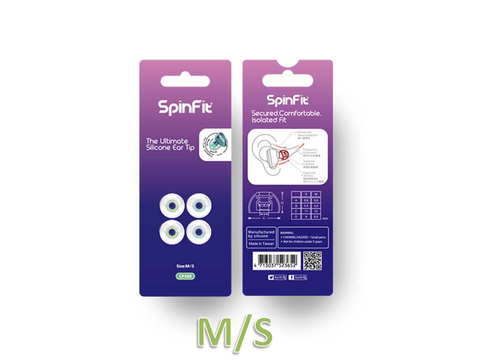 Spinfit  cp360 3.6mm siliconen oordopjes voor draadloze in-ear oordopjes (ssmls/ssmlm/slm): Mevrouw