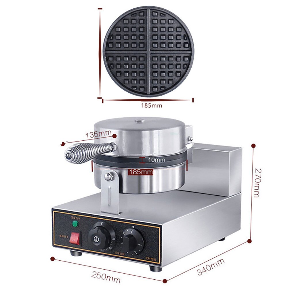 1200W Ronde Non Stick Elektrische Bakpan Wafel Maker Machine Keuken Cook Tool