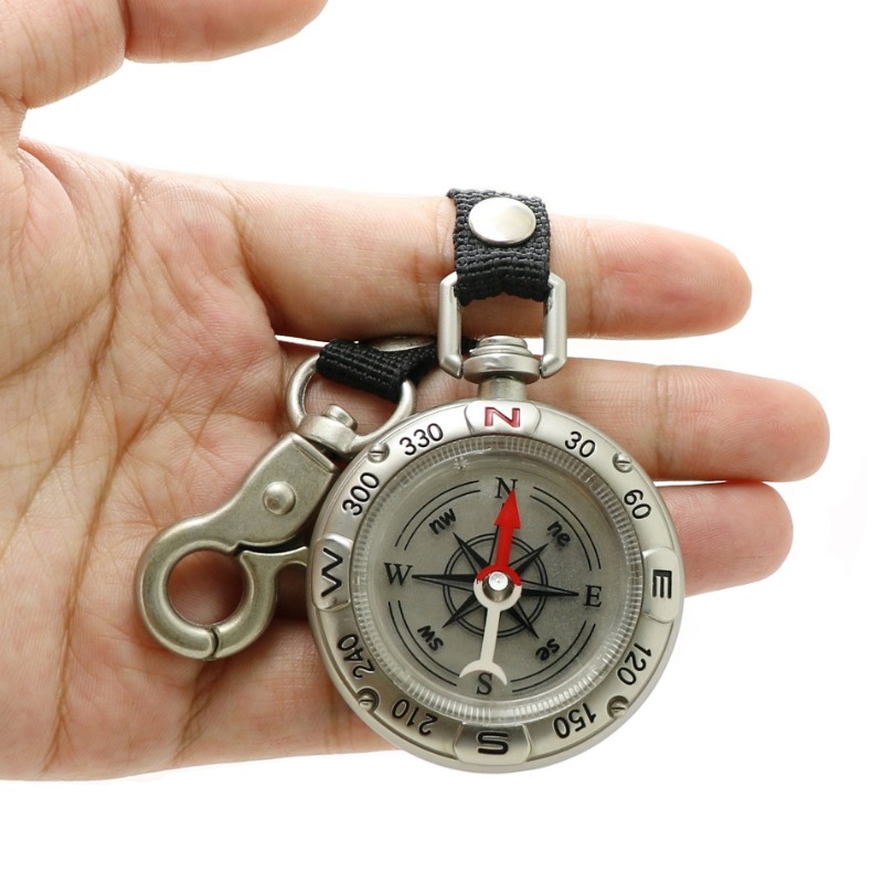 Retro antiek zinklegering kompas, sporthangende touw, high-end zakhorloge, buitenkamperen en wandelen