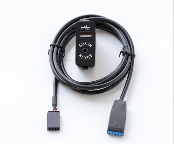 AUX IN USB Socket Deel Vervanging Harness Kabel Adapter voor BMW E46 Auto Cd-wisselaar