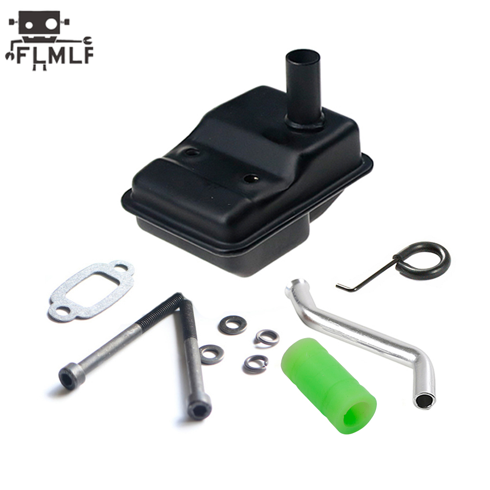FLMLF Kit de caja de silencio de escape para motor Rc de 23CC ~ 36CC para 1/5 Hpi Rofun Km Rovan Baja Losi 5ive-T DBXL FG GoPed Redcat: Morado