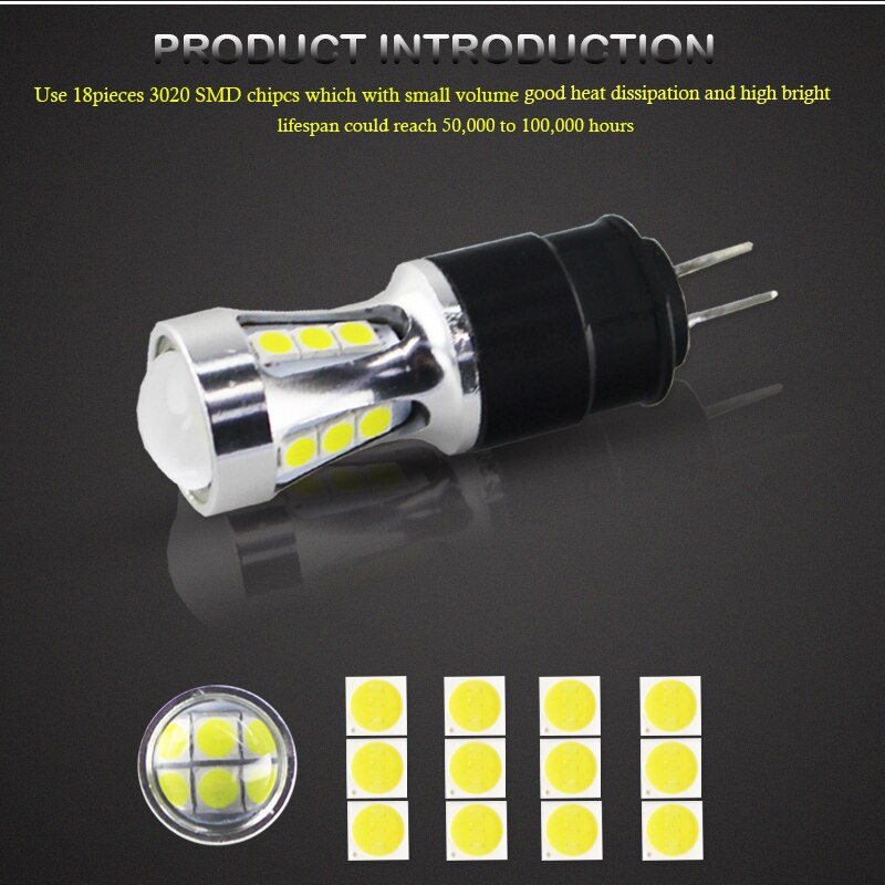 Gtinthebox feux de circulation diurne led sans erreur Hp24w 3030SMD 12V g4 led feux de jour ampoule lampe pour citroën c5 et peugeot 3008