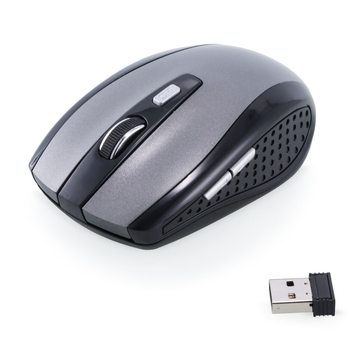 SOONHUA Wireless Mouse 2.4GHz Mouses Memory Cordless Scroll Mice 16 Channels For USB​ PC Laptop Computer: Gray