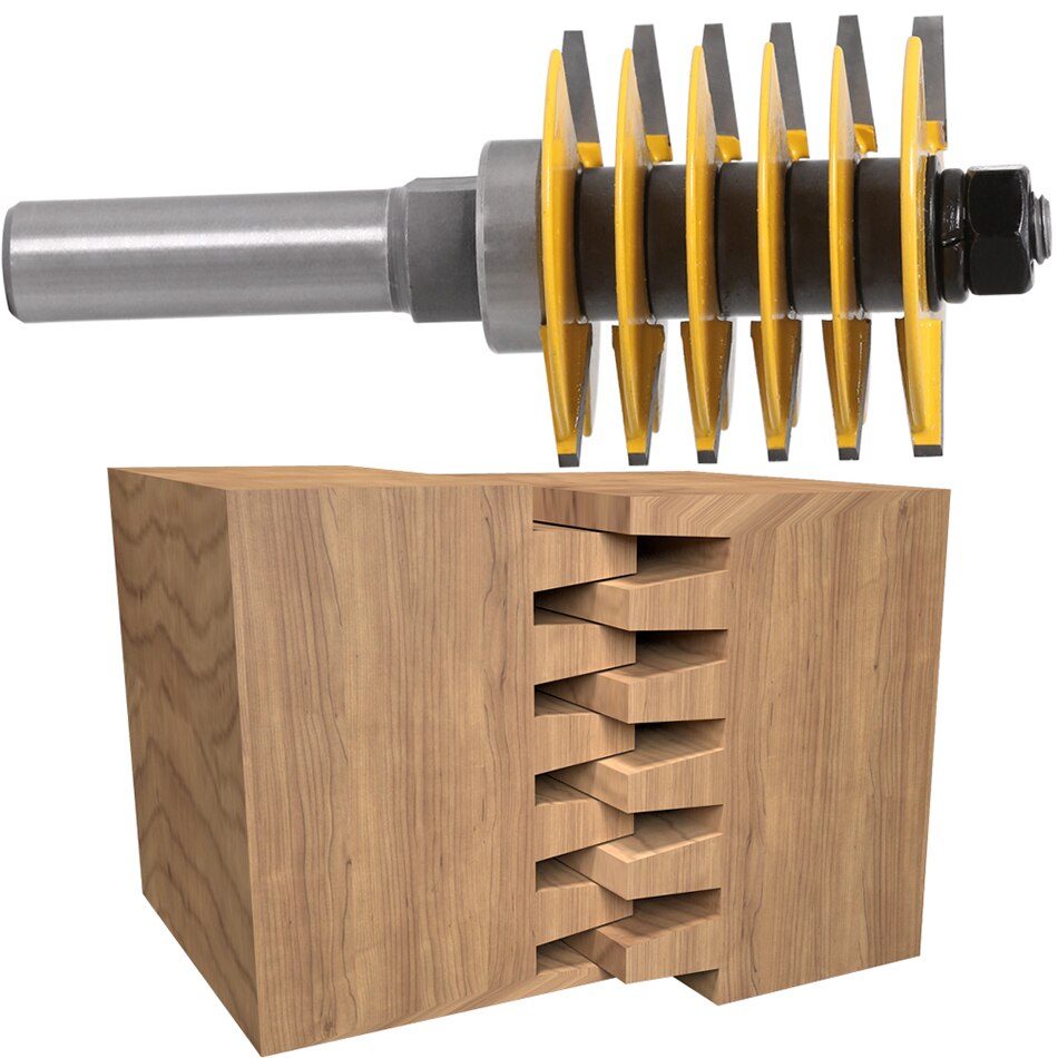 1pc 1/2 skaft 8mm 12mm skaft merke 2 tenner justerbar fingerleddfreser bit tappkutter industrikvalitet for treverktøy