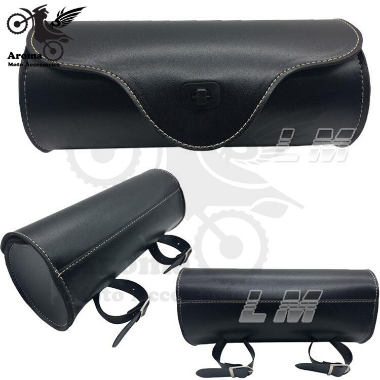 black moto saddlebag leather parts motorcycle saddle bags for suzuki honda yamaha harley luggage motorbike side tool tail bag