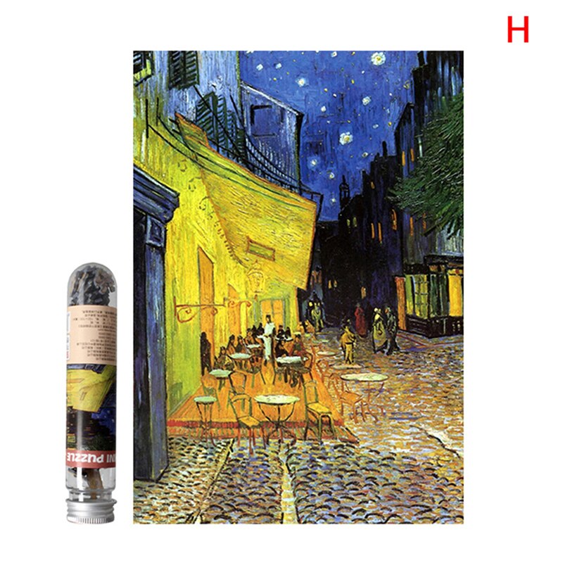 17 Types 150Pcs/Bottle Puzzle Oil Painting/Landscape/Cartoon Jigsaw Mini Test Tube Package Educational Toy For Adults Kids: H