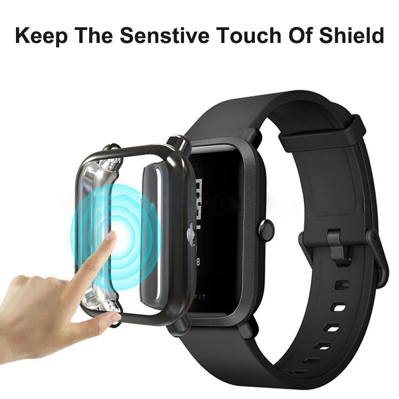 Amazfit Bip U S Lite futerał ochronny z folią do akcesoriów Amazfit GTS 3 2 Mini Bumper TPU obudowa ochronna