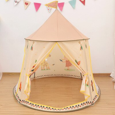 Kid Tent Huis Draagbare Prinses Kasteel Aanwezig Hangen Vlag Kinderen Teepee Tent Spelen Tent Verjaardag Christmas: Default Title