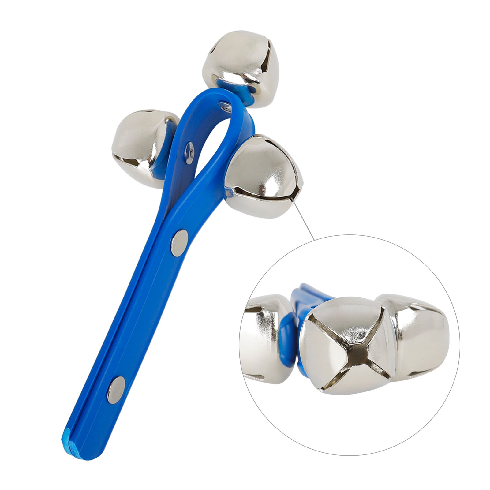Muslady Handvat Bell Shaker Tafelbel Stok Percussie Muzikaal Speelgoed Met 3 Jingle Bells Voor Kinderen
