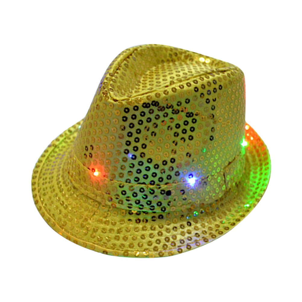 Adult/Kids LED Cap Flashing Light Up Sequins Birthday Masquerade Party Hat Props Women Men Casual Caps NOV99