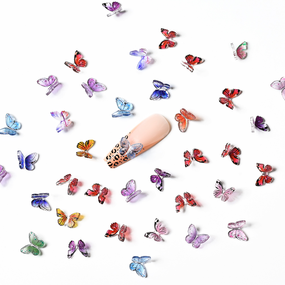20 piezas joyería de Hada y mariposa para uñas 3D, abalorio de celebridad Web, taladro de resina, decoración de uñas acrílicas, diamantes de imitación, suministro de manicura DIY