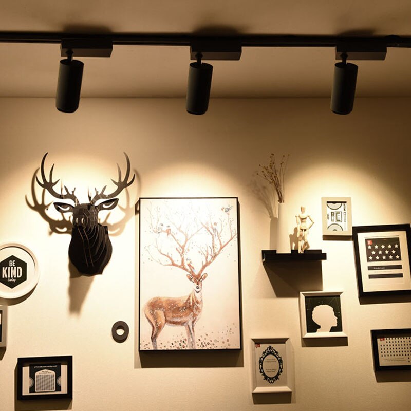 Scherpstellen CREE COB spoor spotlight kledingwinkel museum galerij fotografie tentoonstelling hall bar verstelbare focus spoor licht