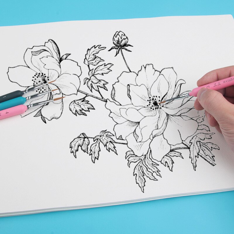 3 sztuk profesjonalne ręcznie malowane hak linii pędzelek robić zdobień w porządku akwarele robić rysowania malowania szczotka dla studentów szkoły sztuki piśmienne