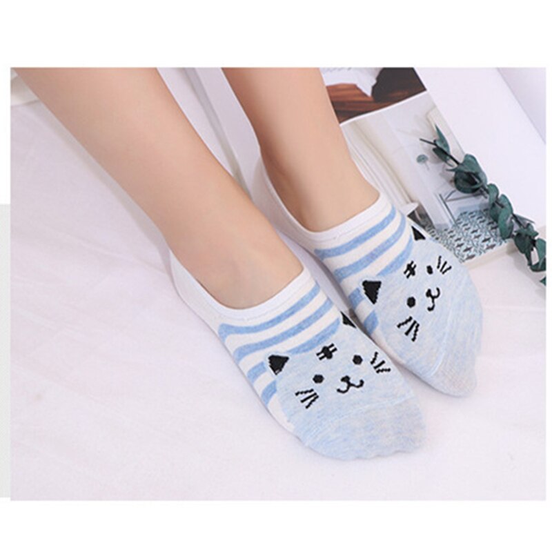 Colourful Kawaii Cat Rabbit Boat Socks Women Ins Cartoon Cute Sweet Socks Slippers Novelty Funny Couple Pink Socks Pop Socket
