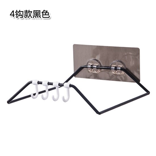 Punching Free Bathroom Washbasin Rack Bathroom Wall Hanging Basin Storage Rack Kitchen Wall Strong Hook Shelf: Light Yellow