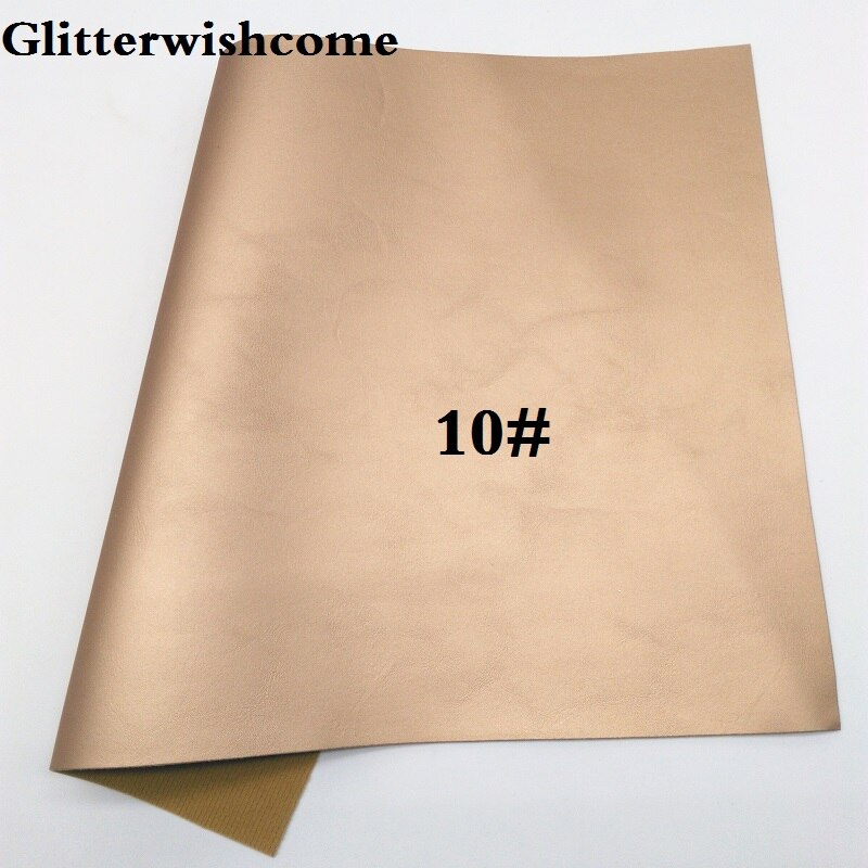 Glitterwishcome 30 x 134cm mini rulla synteettinen nahka, fluo metallinen sileä nahka kangasvinyyli jousille , gm015a: 10
