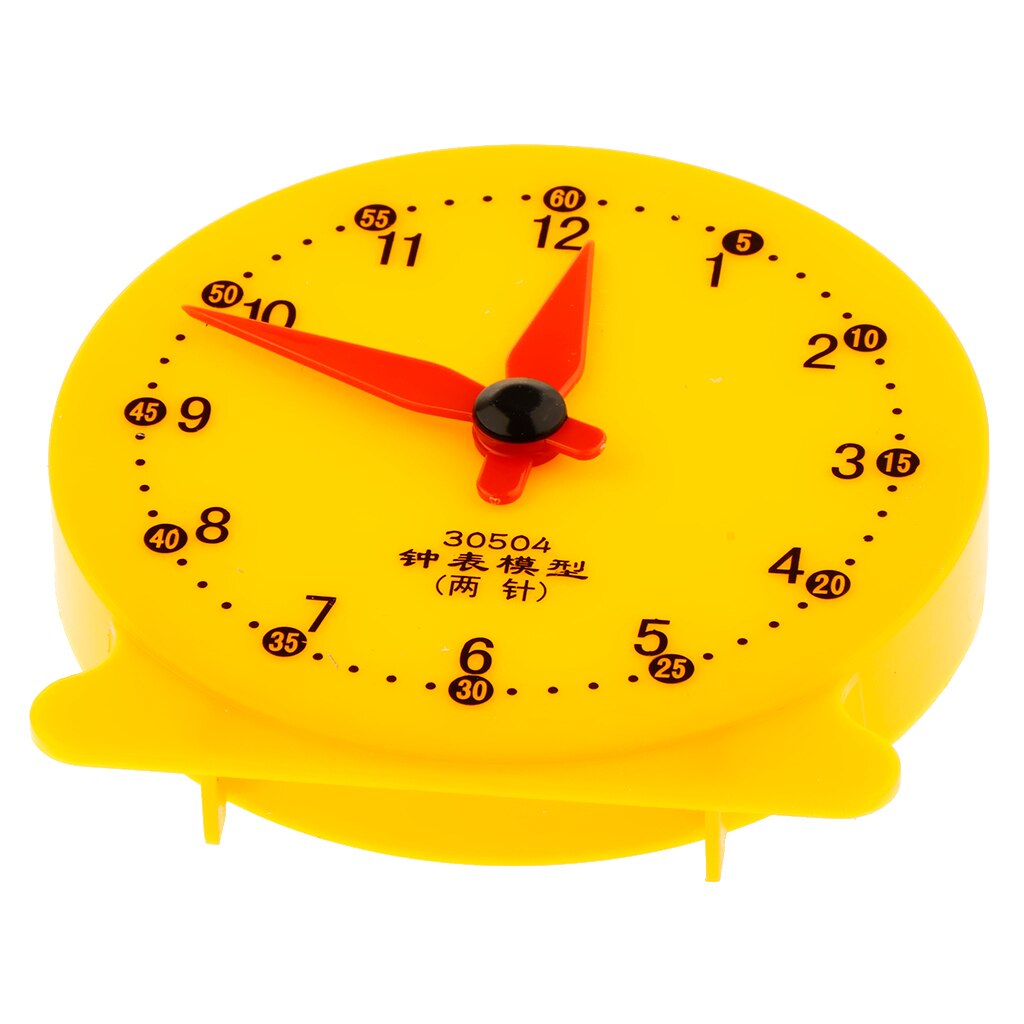 Clock Models Math Teaching Materials Time Clock Supplies Yellow