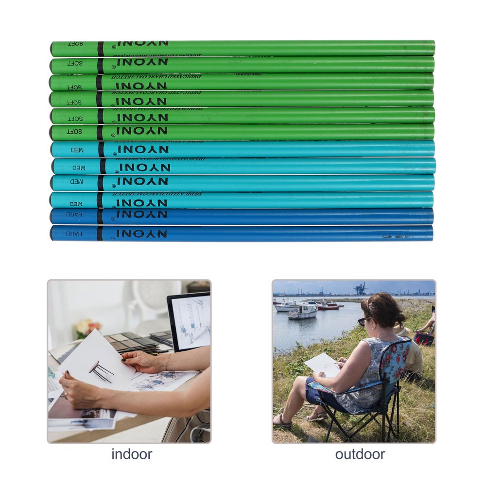 12pcs Drawing Sketch Pencils Artist Pencils Painting Supplies