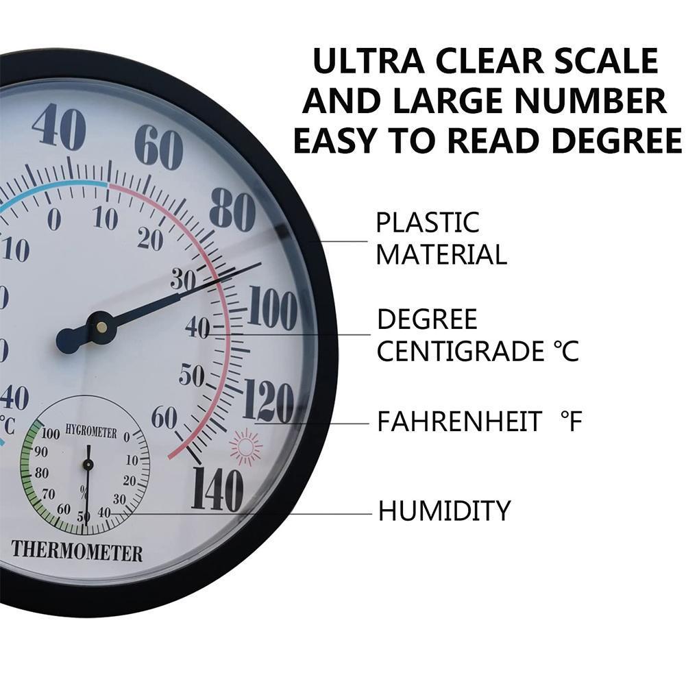 Mechanische Thermometer Meter Outdoor Tuin Vochtigheid Hygrometer Gauge Analoge T1S8