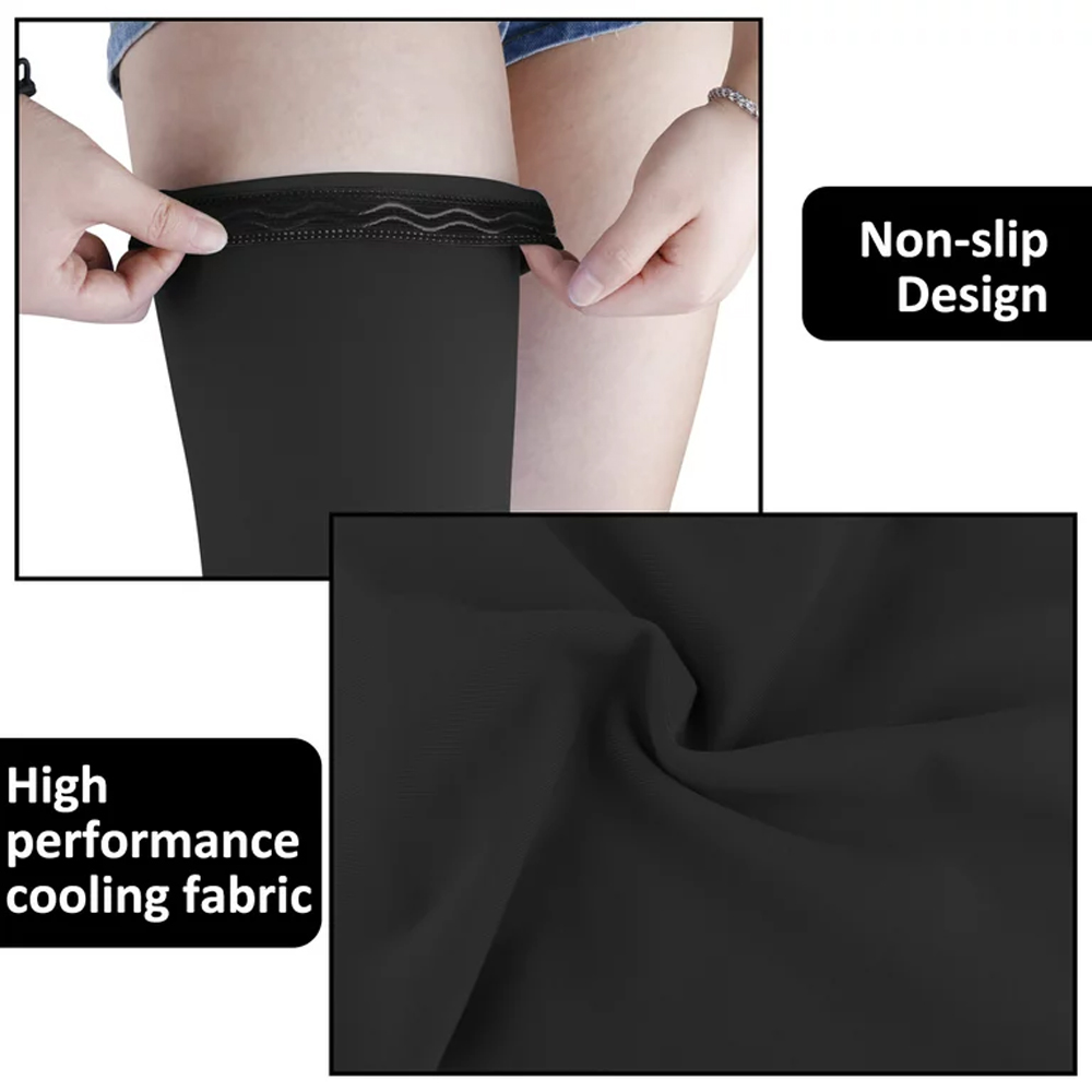 WEUPFLY 1 pz scaldamuscoli a compressione basket calcio calzini da ciclismo maniche al polpaccio UV scaldamuscoli da sole uomo donna