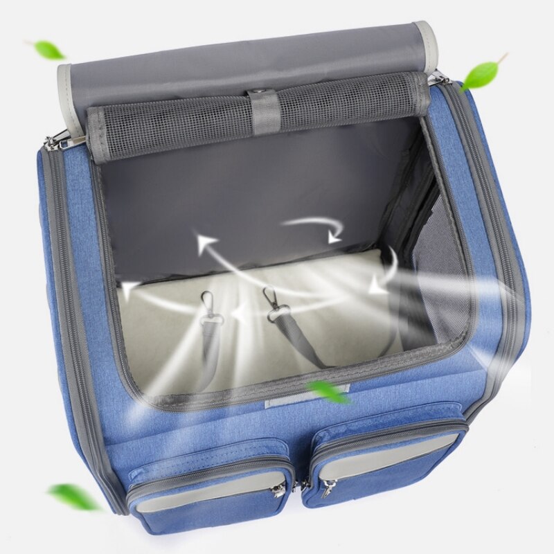 Carrier for Cat Small Dog Stroller Backpack Pet Transport Bag Trolley Cage Animal Transporter Travel House Suitcase with Window