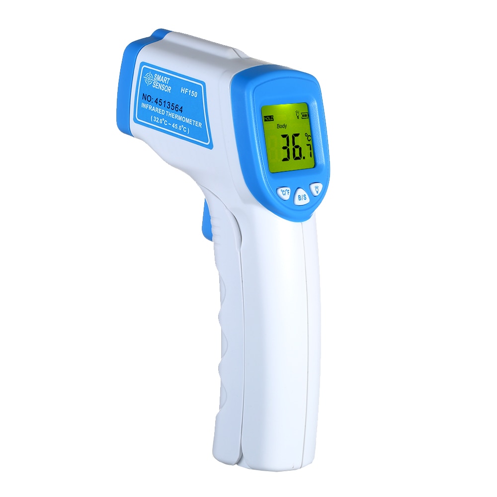 Smart sensor  hf150 berøringsfri ir infrarød termometro digital lcd termometro kropstemperaturmåler håndholdt temperaturmåler