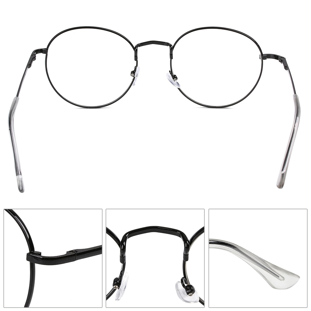Metalen vintage ronde bril oversized brilmontuur optische oogzorg brillen draagbare brilaccessoires