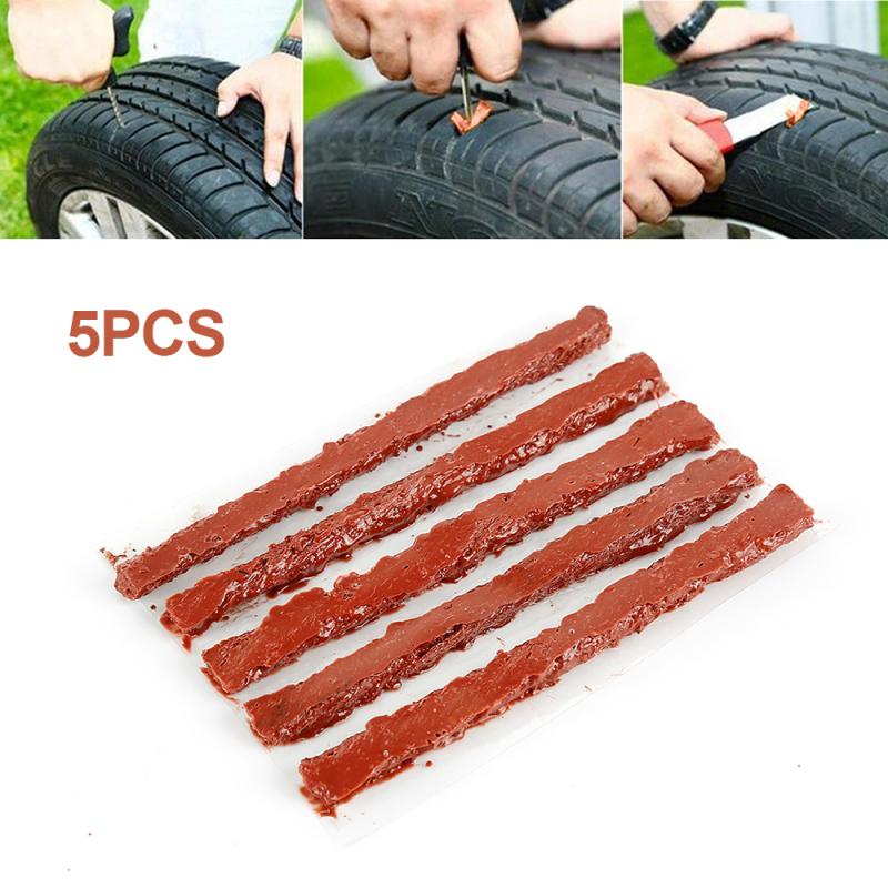 5x Tubeless Tire Tyre Puncture Repair Strip Kit Plug Car Motorcycle 100mm*6mm