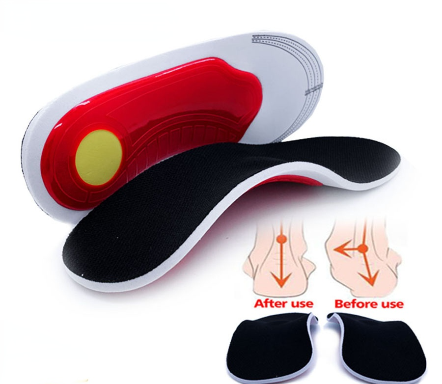 Plantilla ortopédica para hombre y mujer, suela unisex con soporte de arco alto, almohadilla de gel 3D, accesorio para calzado, solución para el dolor de pies, producto de primera