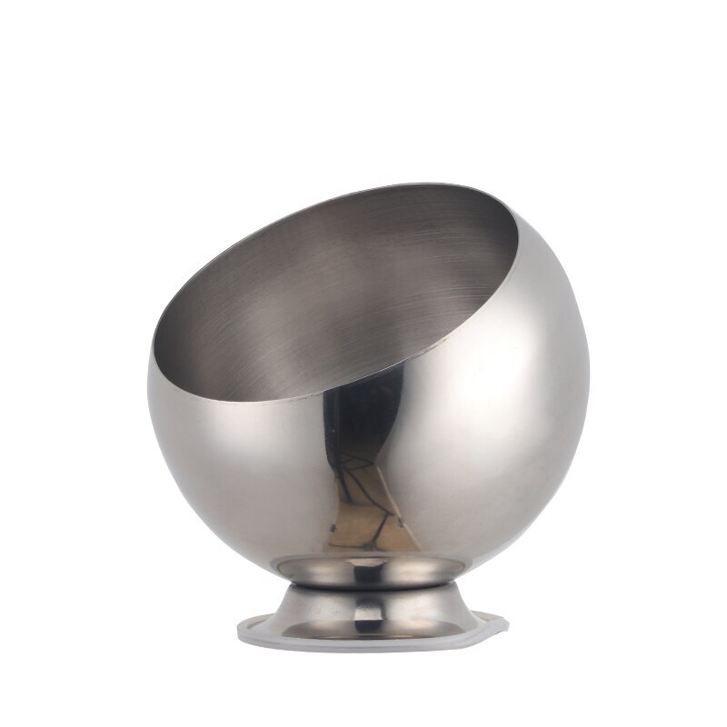 1Pcs Rvs Kruiden Container Kommen Spice Gereedschap Voedsel Opslag Voor Kruiden Knoflook Koriander Voor Openbaar Gebruik: Silver 1pcs