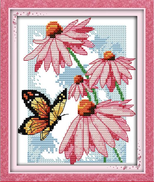Cartton people landscape animal cross stitch kit aida 18ct count unprinted canvas stitches embroidery DIY handmade needlework: H590 14x17cm