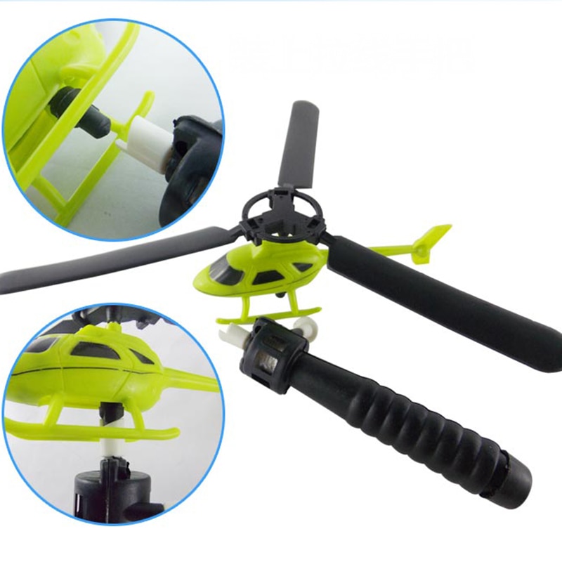 Aviation Model Handle Pull The Plane Outdoor Toys For Children Play Helicopter