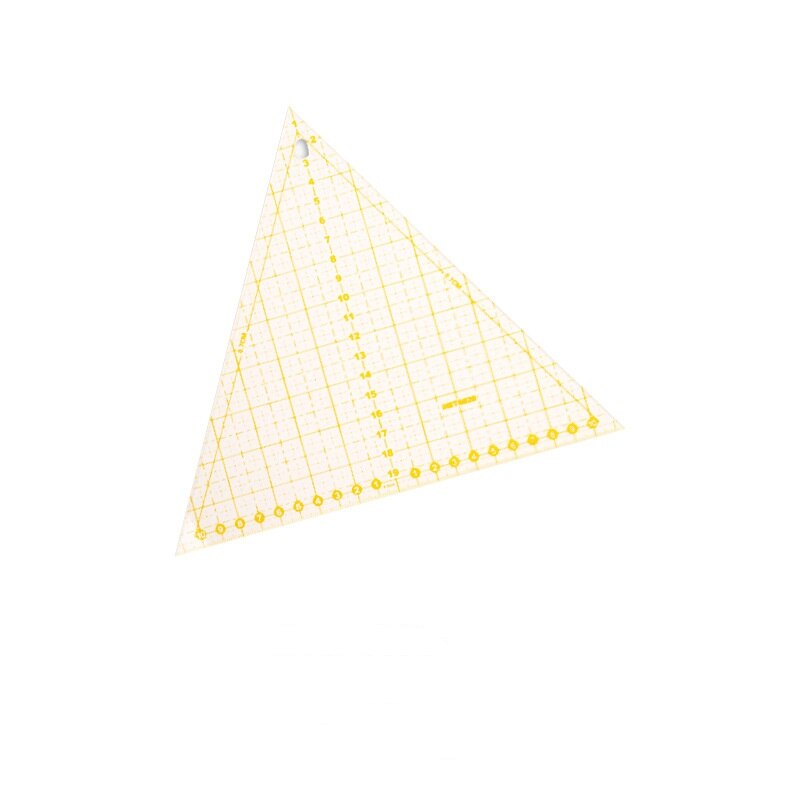DIY Sewing Square Patchwork Ruler Tool Transparent Acrylic Ruler Clothing Grading Ruler Triangle Ruler Sewing Drawing Yardsticks: Yellow