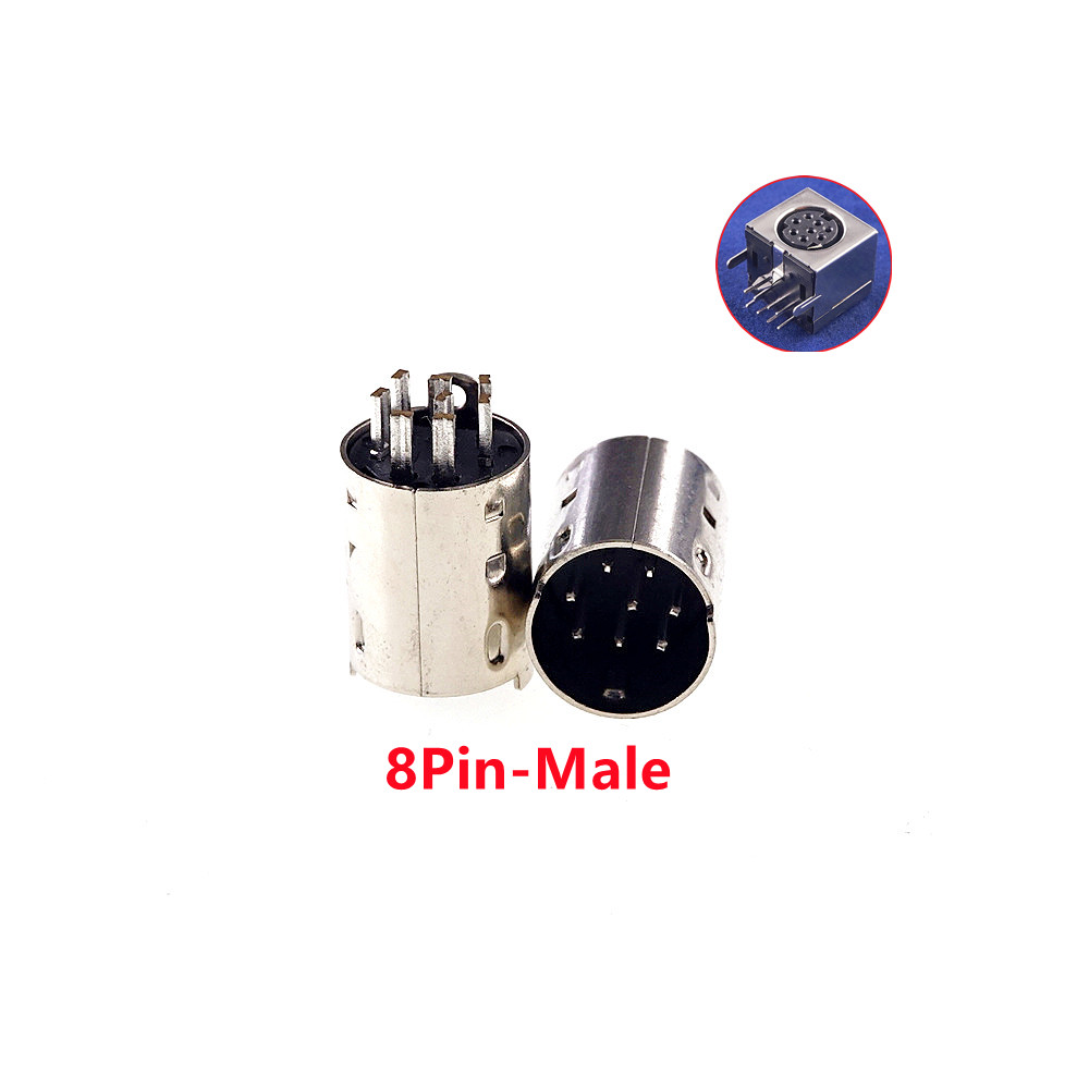 10 30 50 200 500 Pcs Din Plug Male Connector 3 4 5 6 7 8 9 10 Pin Wire Solder Injection Rating 1A 110V 2A 12V Mini Circular DIN: Gold / 20-29Pcs