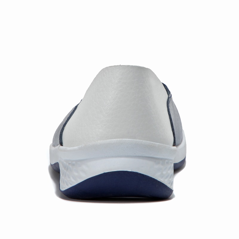 EOFK dames mocassins en cuir confortables ballerines femmes casual Slip-on peu profonde grande taille chaussures à bout rond
