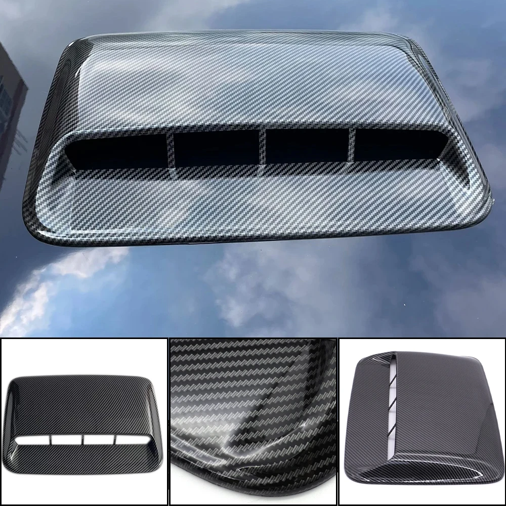 ABS Universal Car Air Flow Intake Hood Scoop Vent Bonnet Decor Cover Center Side Air Outlet Tuning Hood Auto Exterior Accessory